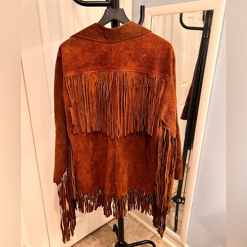 Vintage Men’s Suede Fringed Wing Leather Jacket